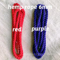 100% corde de couleur chanvre-6 mm